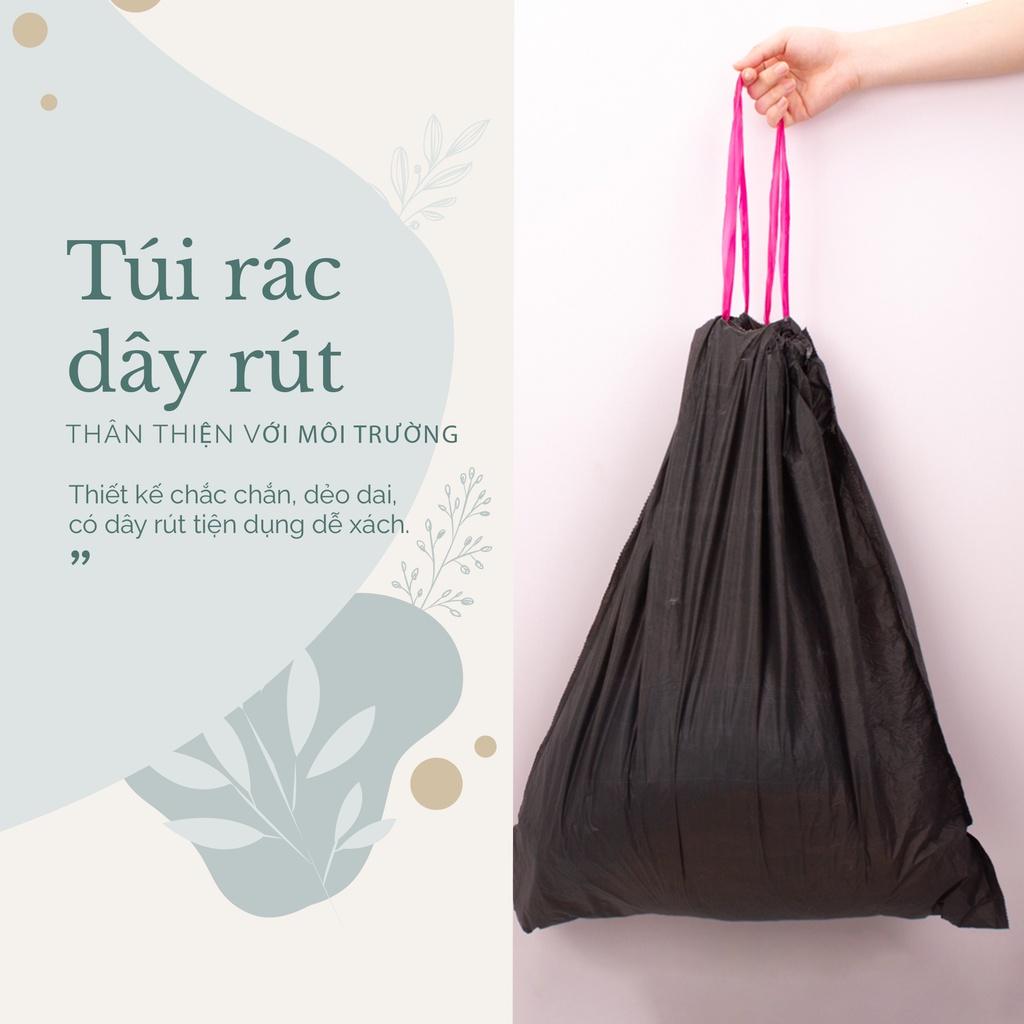 Túi Đựng Rác Tự Phân Huỷ Có Dây Rút - 45x50 cm - 15 túi/cuộn - Tiện Dụng Sạch Sẽ Thông Minh 1332