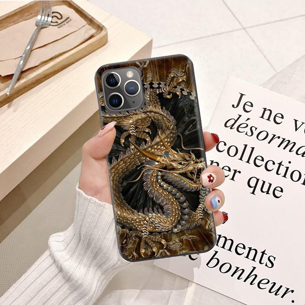 Ốp lưng dành cho iPhone 11 Pro Max Silicon dẻo hình Rồng Xanh