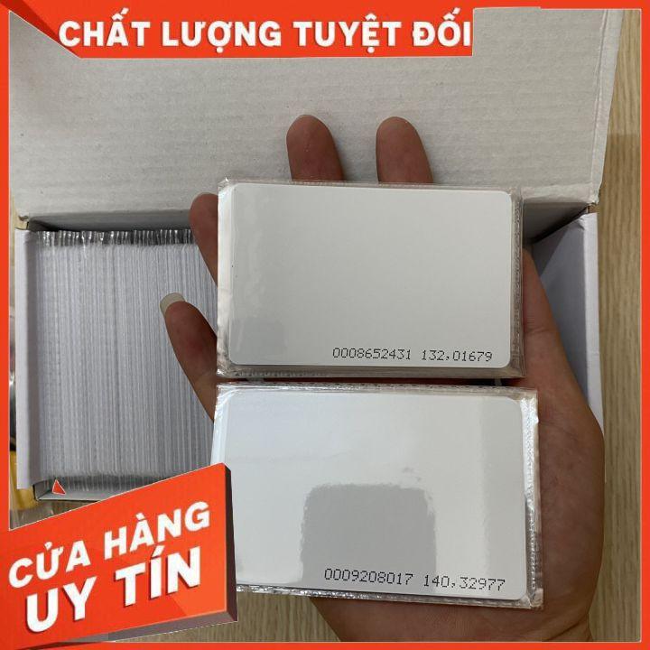 Thẻ cảm ứng Proximity, thẻ cảm ứng loại 0,8mm dùng cho hệ thống chấm công kiểm soát bằng thẻ, thẻ màu trắng