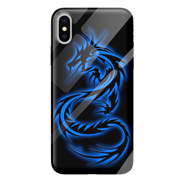 Ốp kính cho iPhone XS rồng xanh 1 - Hàng chính hãng