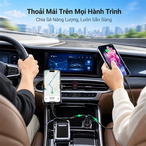 Cốc sạc xe hơi Ugreen Fast Charger 2C 60W PD CD213 70594 - Hàng chính hãng
