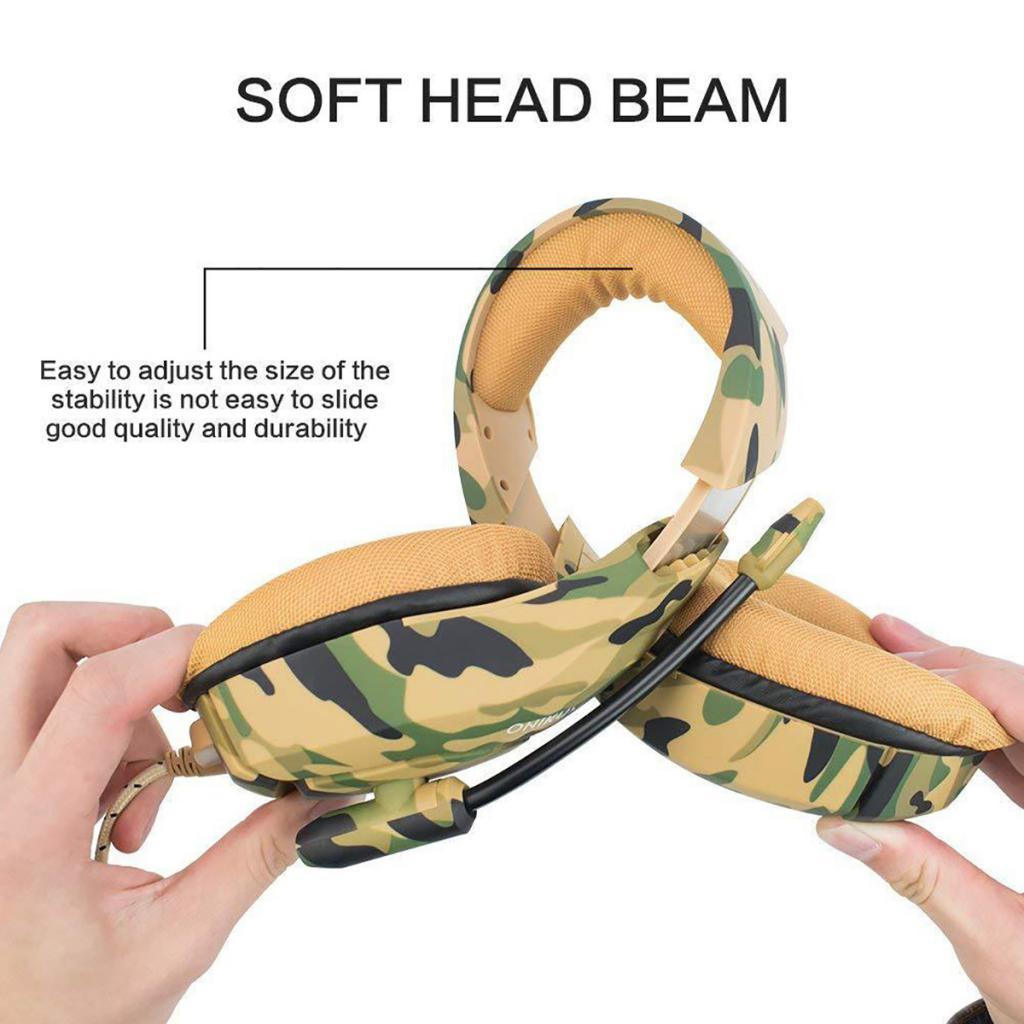 Gaming Headset For PC/Laptop W Noise Cancelling Retractable Mic Headphone