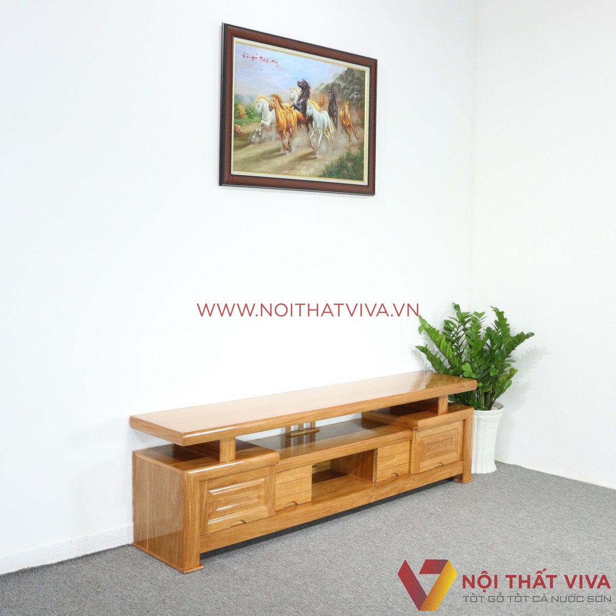 Kệ Tivi Gỗ Đinh Hương 4 Hộc Kéo Đẹp Giá Rẻ