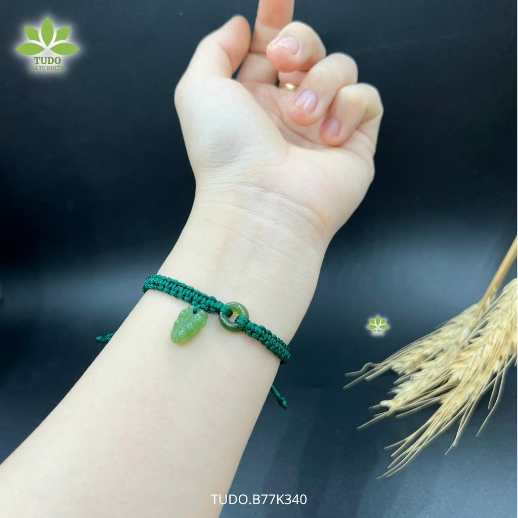 Vòng Tay Nữ Đẹp - Vòng Phong Thủy Đa Mệnh TUDO VTCNB B77K340 Charm Lá Bồ Đề, Đồng Điếu Hippy
