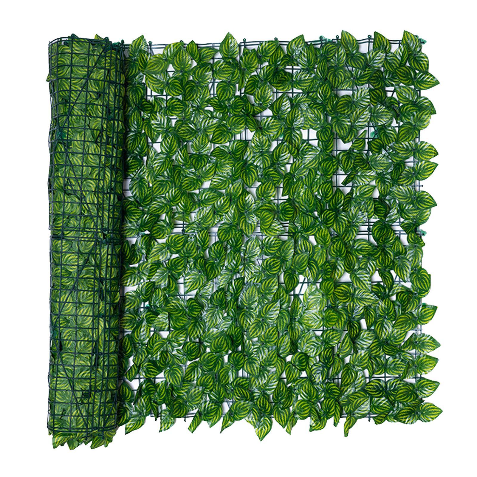 2pcs Artificial Faux Leaf Privacy Fence Screen Hedge Garden Decor 3Meter