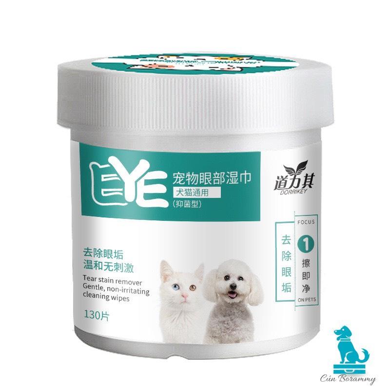 Khăn Ướt Lau Mắt, Lau Tai Bẩn Cho Thú Cưng Chiết Xuất Từ Cây Lô Hội 130 Miếng Tiệm Nhà Nice