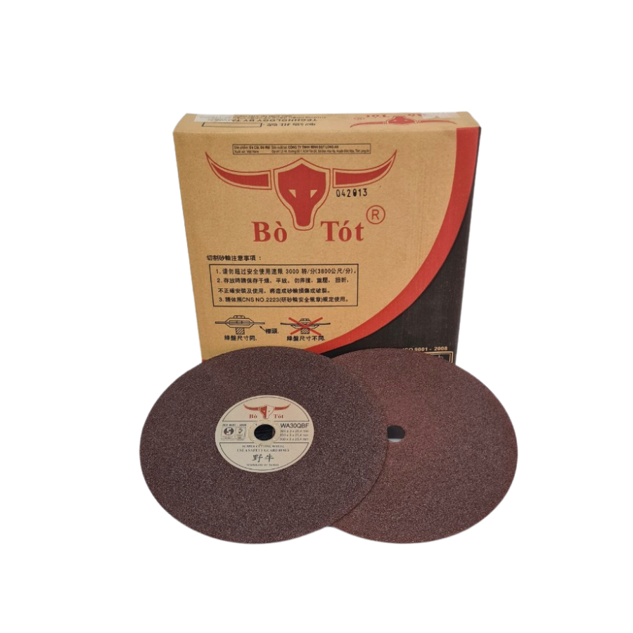 (Combo 10 Viên) Đá cắt Bò Tót 300 x 3 x 25.4mm Chuyên Dùng Cắt Sắt Cắt Inox Sắc Bén, Không Bụi, Ít Hao Mòn | TOPWIN Official Store