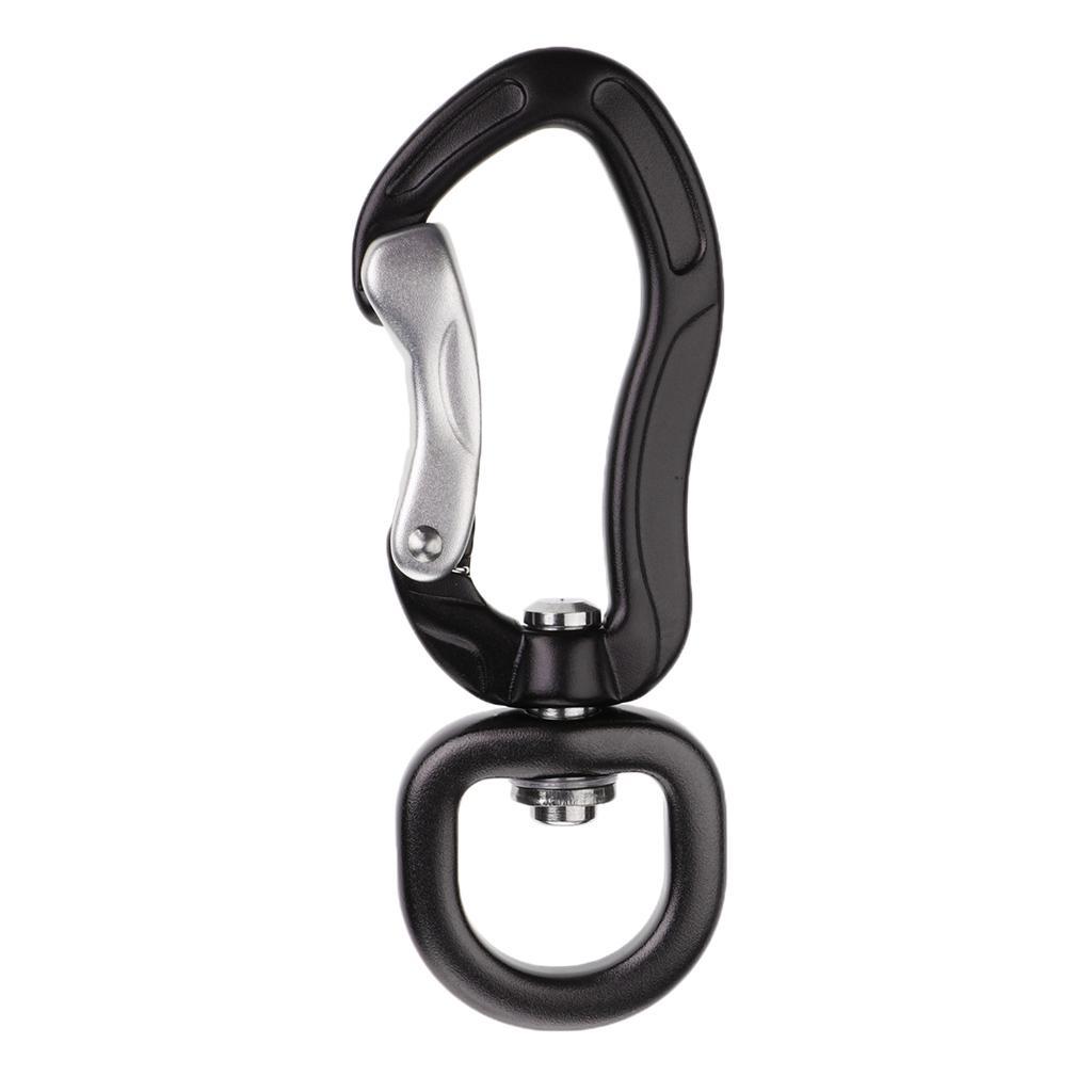 2pcs Aluminum Alloy Swivel Eye Snap Hook Carabiner Clip for Climbing, Camping, Hiking, Mountaineering or Backpack Hook, Keychain