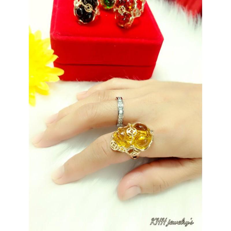 Nhẫn Tỳ Hưu Vàng Vonfram Cao Cấp-Bảo hành 5 năm sử dụng