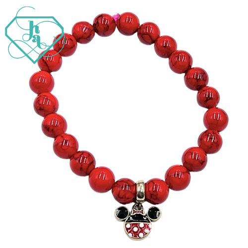 Vòng Tay Phong Thủy San Hô Đỏ, Charm Bạc