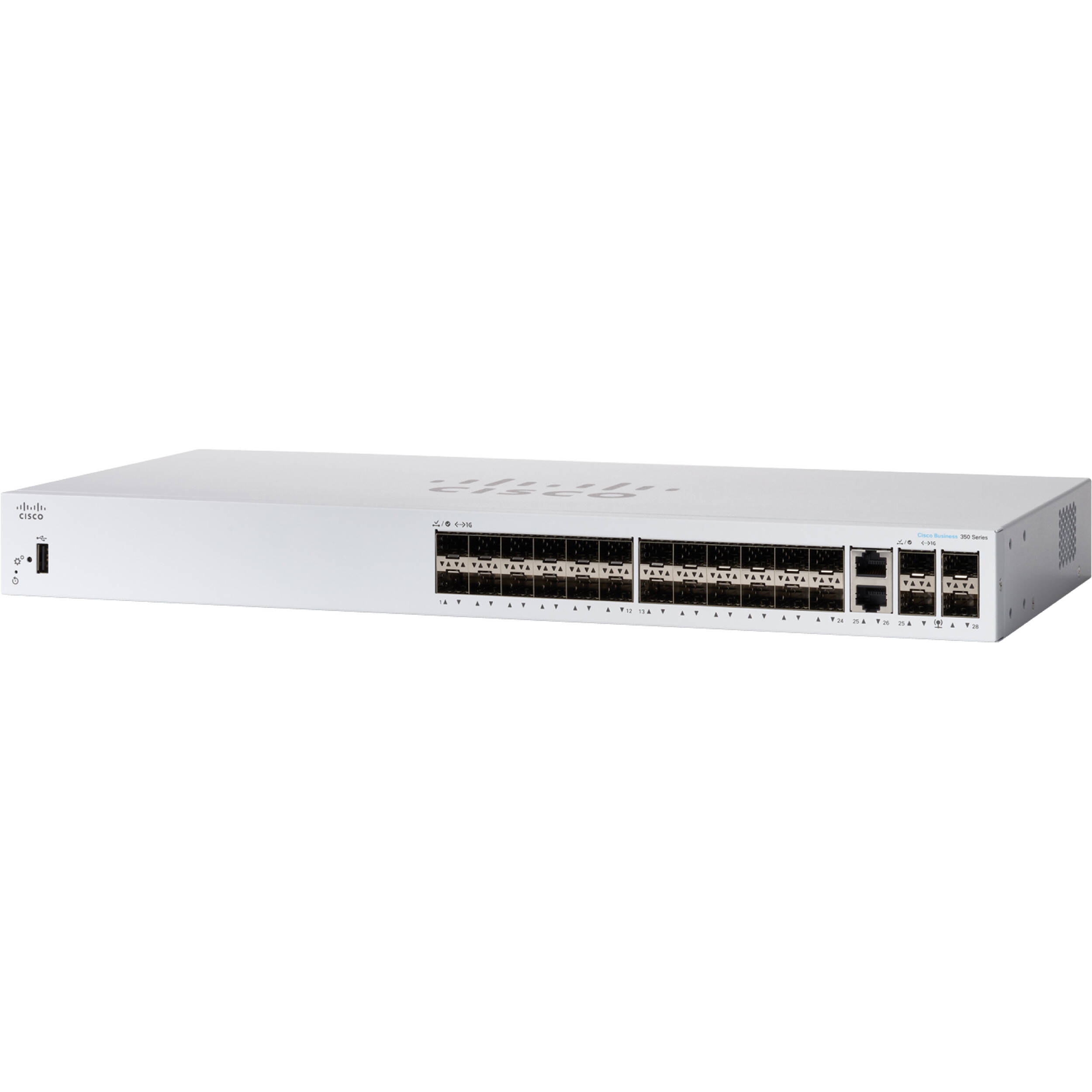 Thiết bị chia mạng Cisco CBS350-24S-4G-EU: 24 x Gigabit SFP Slots+2 x Gigabit Ethernet combo + 2 SFP-Hàng nhập khẩu