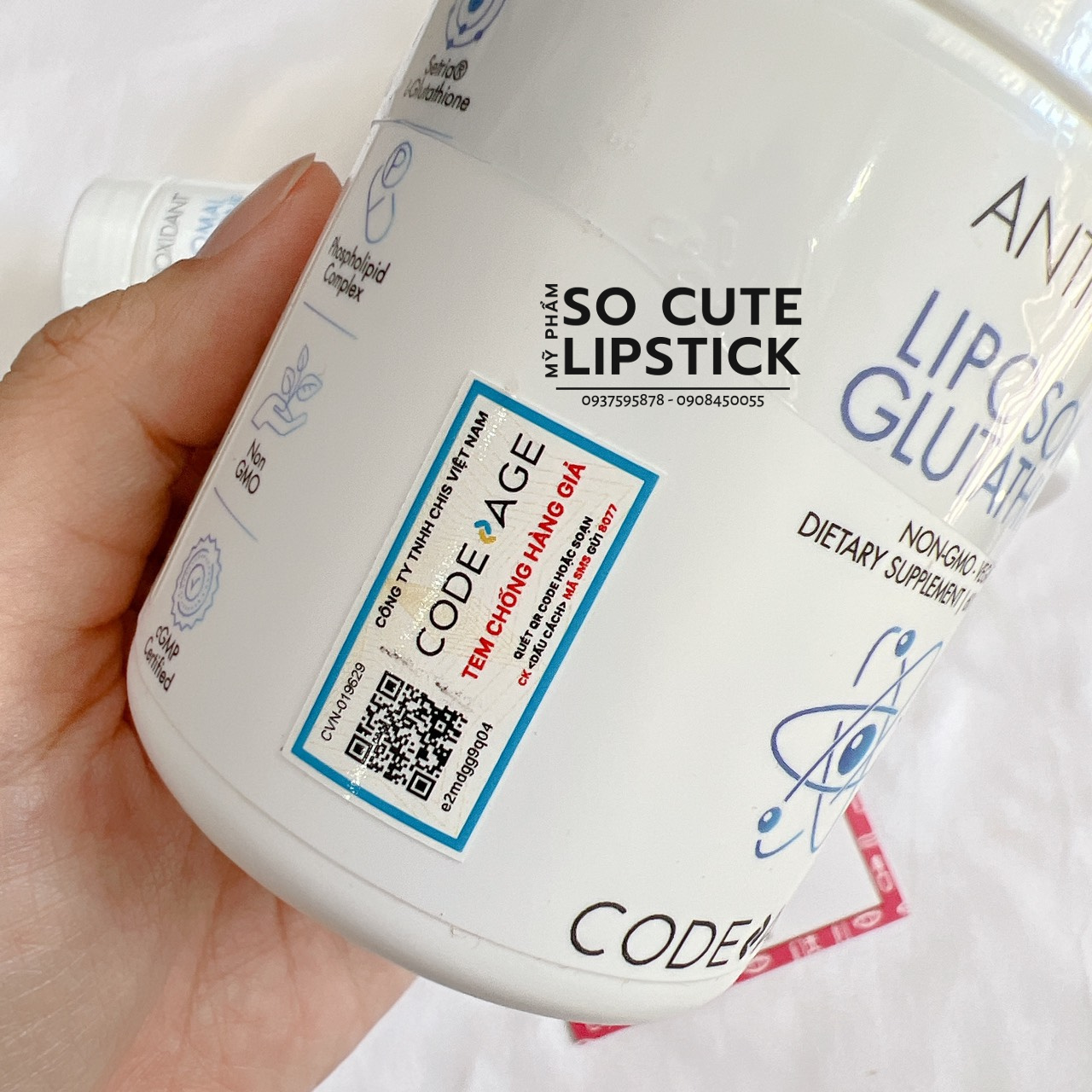 Viên Uống Trắng Da Liposomal Glutathione Codeage 60 viên
