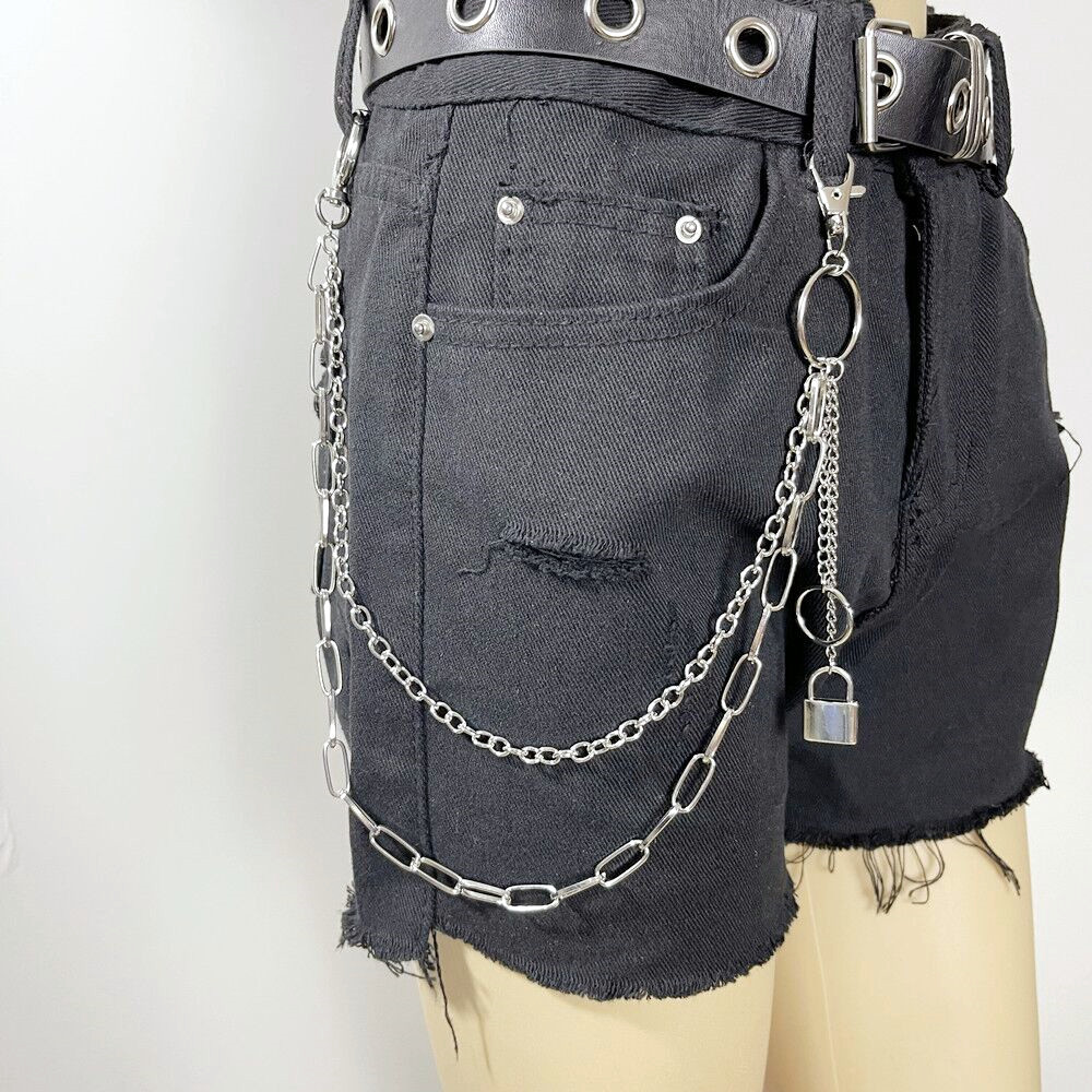 Xích đeo quần jeans cá tính Âu Mỹ hip hop mẫu ổ khoá độc lạ