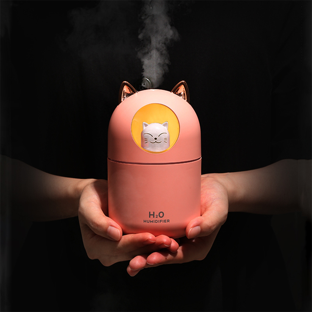 DADAWINDY Di Động 300Ml Điện Máy Tạo Độ Ẩm Không Khí Tinh Dầu Khuếch Tán USB Thoáng Mát Máy Phun Sương Với Đèn Đêm Đầy Màu Sắc Cho Gia Đình xe Ô Tô