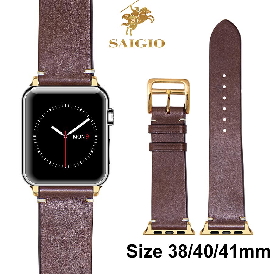 Dây Đeo Apple Watch 41mm 40mm 38mm, Chất Liệu Da Bò Cao Cấp, Phong Cách Vintage Hoài Cổ, Đơn Giản Và Tinh Tế, Tương Thích Các Phiên Bản Series 9/8/7/6/5/4/3/2/1/SE/SE2