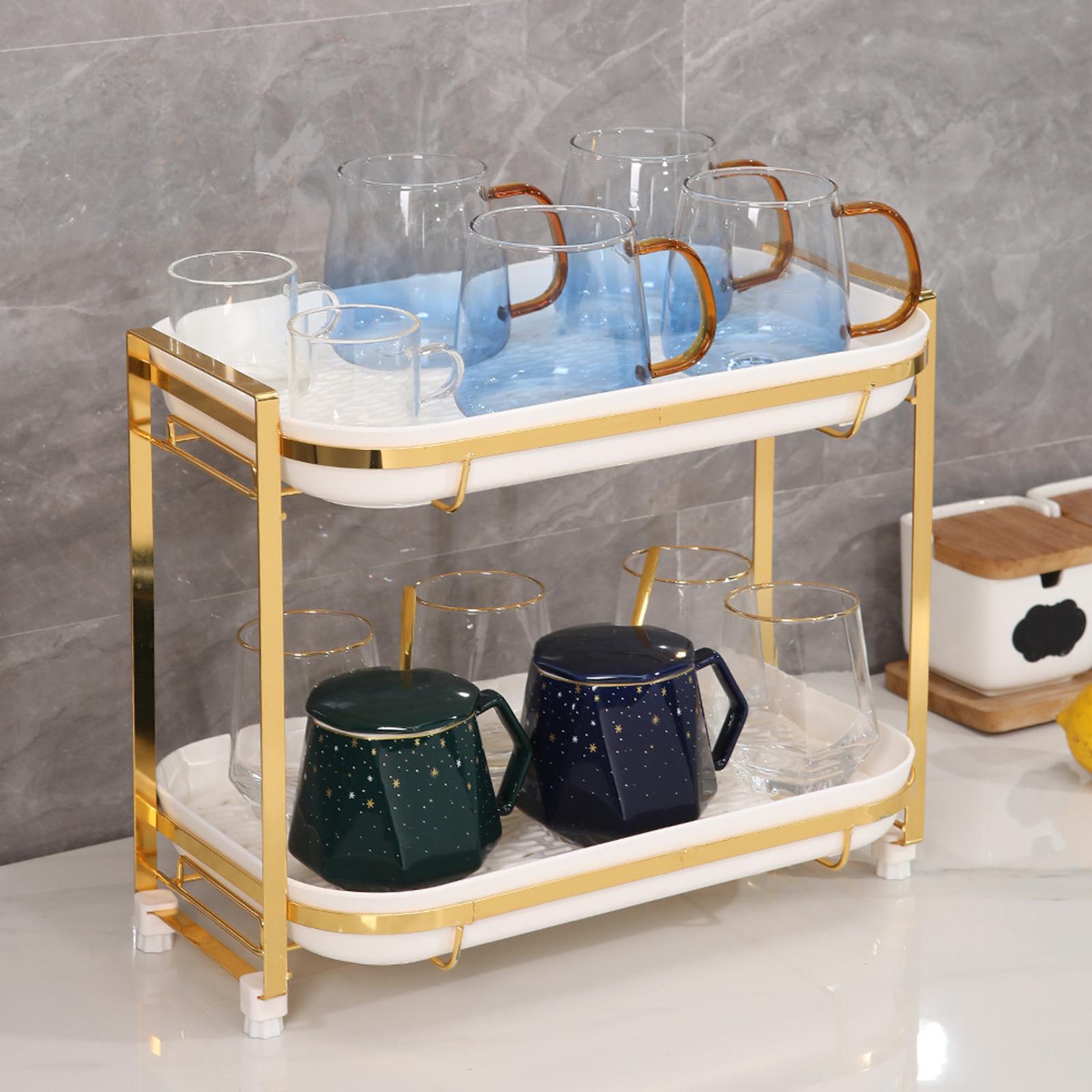 Glass Water Cup Drain Rack Tableware Fruit Drainage Holder for Kitchen