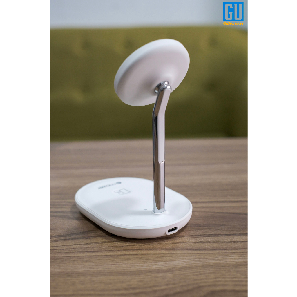 Đế Sạc Không Dây Mazer 2-in-1 Thiết Kế Nhỏ Gọn Sang Trọng Đèn Báo Thông Minh Công Suất Sạc An Toàn Hàng chính hãng