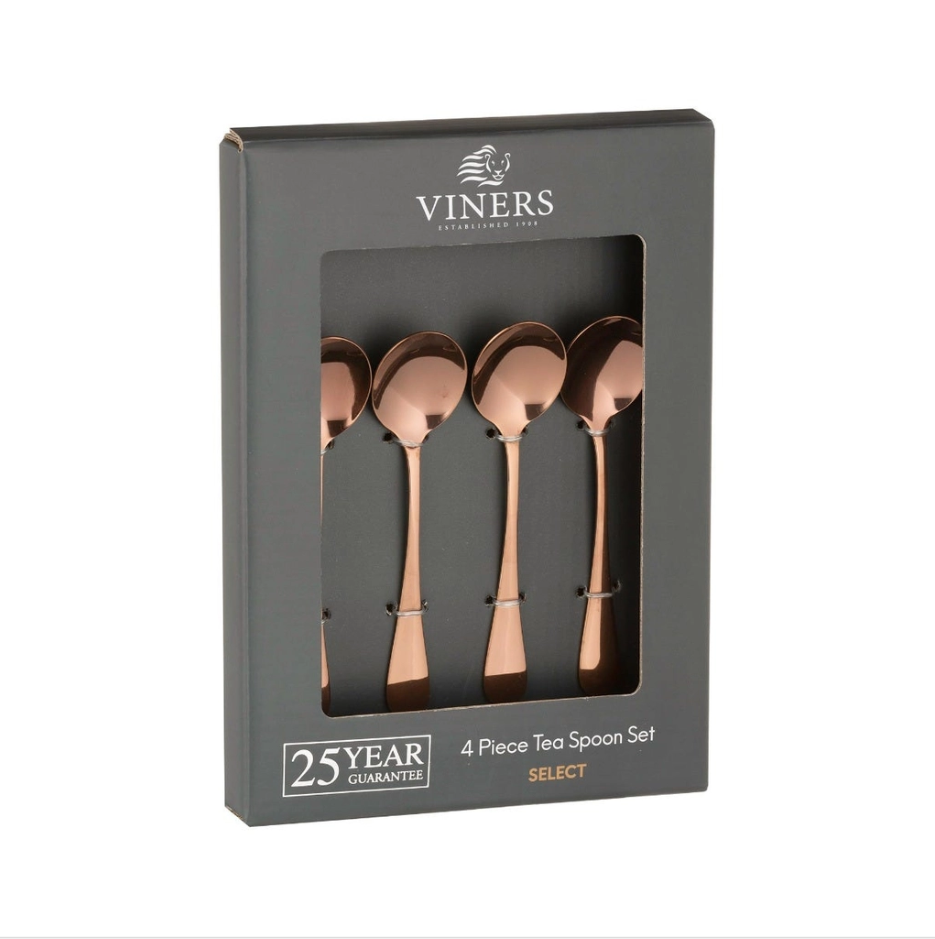 Viners - Bộ muỗng trà Select màu đồng - 4 món