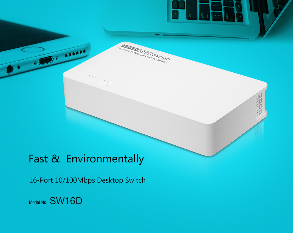 Bộ chia mạng TOTOLINK SW16D 16 cổng 10/100Mbps - Hàng chính hãng