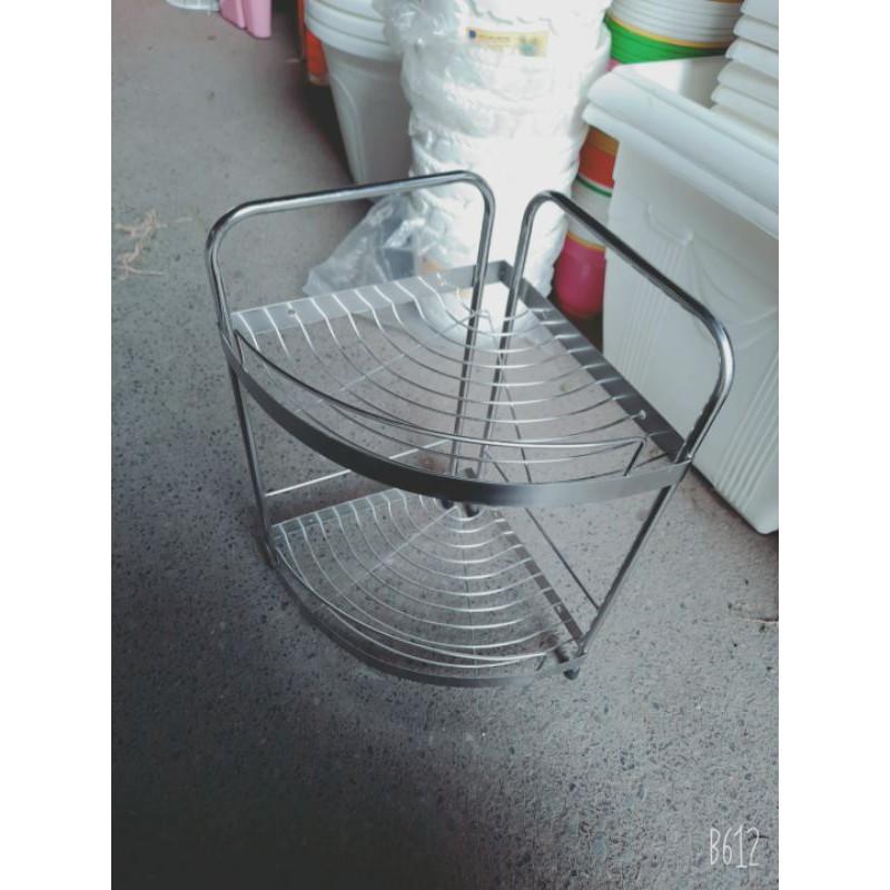 KỆ GÓC INOX 304 LOẠI 2 TẦNG VÀ 3 TẦNG hàng đẹp