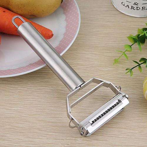 Dao Bào inox Cao Cấp đa năng 2 lưỡi - double Peeler 18 x 8.2cm