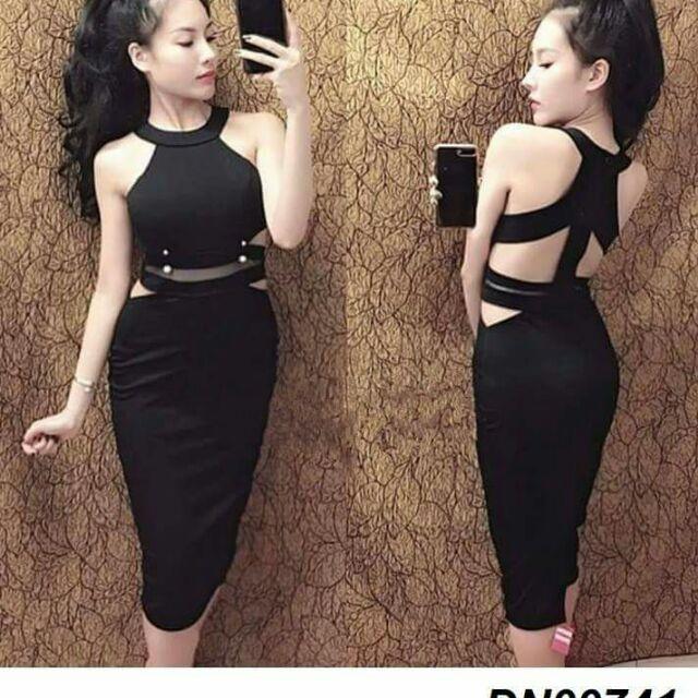 Đầm đan dây hở lưng sexy