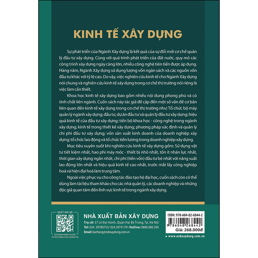 Kinh tế xây dựng (Sách chuyên khảo)