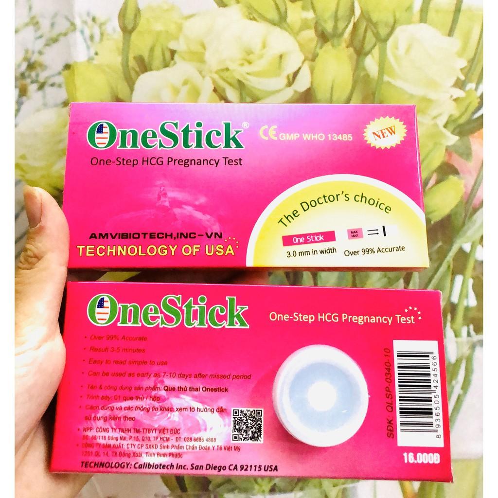 Que Thử thai OneStick 2 vạch chính xác - test thử thai hai vạch sớm nhanh hiệu quả tức thì