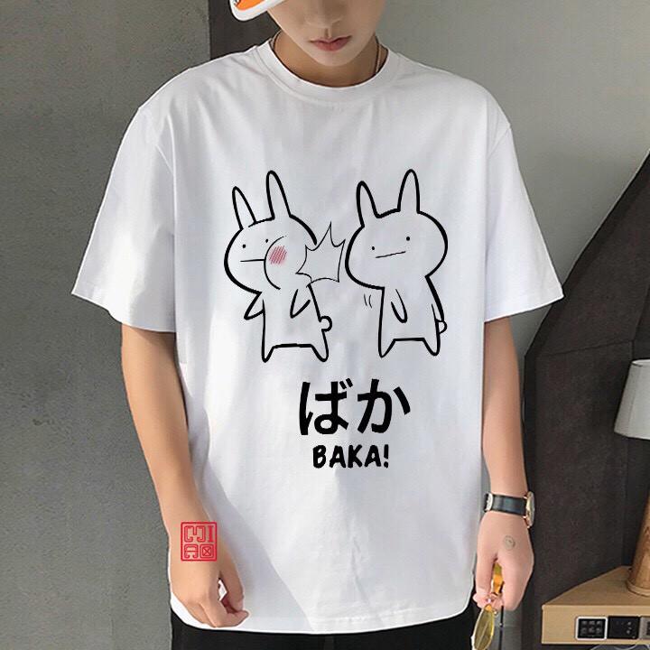 Áo Thun Tay Lỡ Unisex Thỏ Baka Siêu Cute | Hàng Siêu Đẹp