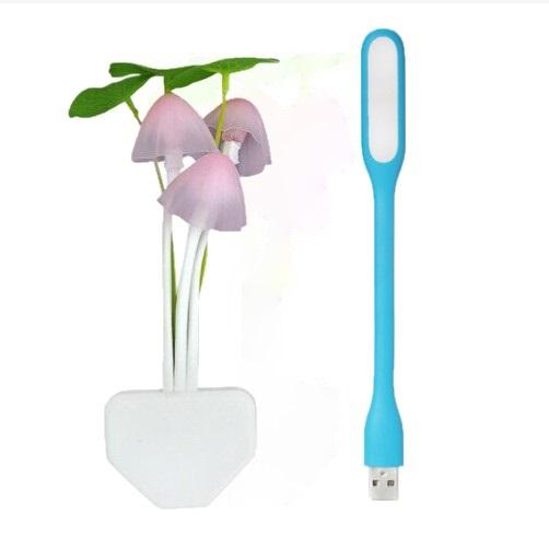 Đèn Ngủ Led Cảm Ứng Ánh Sáng Avatar Hình Nấm Tặng Đèn Led Cổng Usb (Màu Ngẫu Nhiên) - Loại Tốt