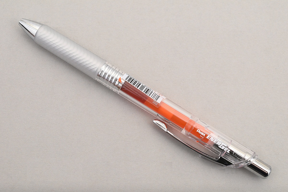 Bút gel Pentel EnerGel Infree - 0.5mm - Màu cam (Orange)