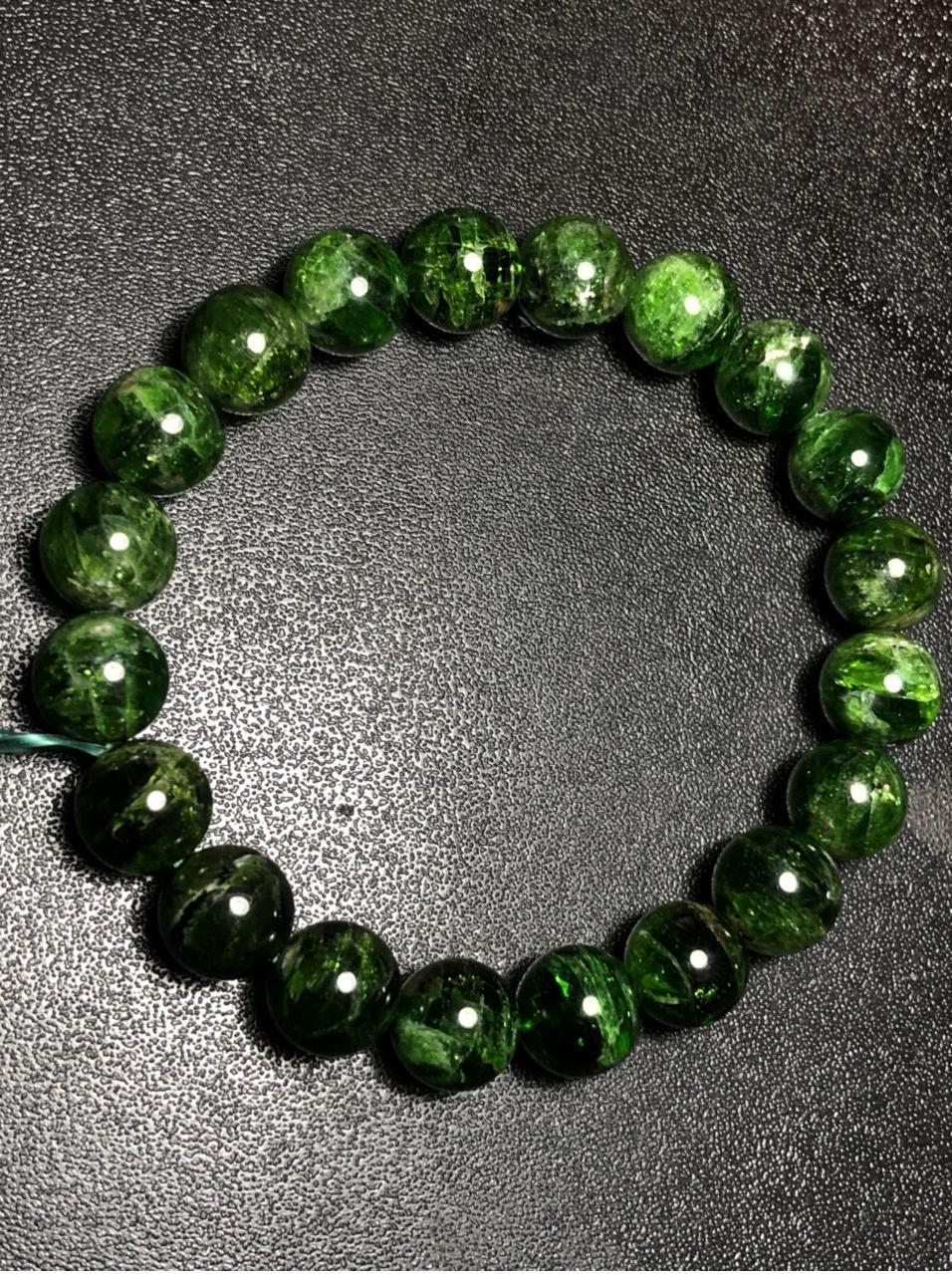 Vòng tay đá Diopside tự nhiên hạt 10mm