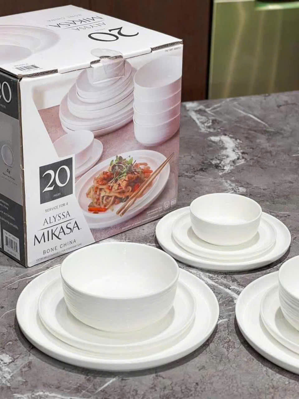 Set bát đĩa mikasa cực đẹp đỉnh chóp của Mỹ Hàng chính hãng