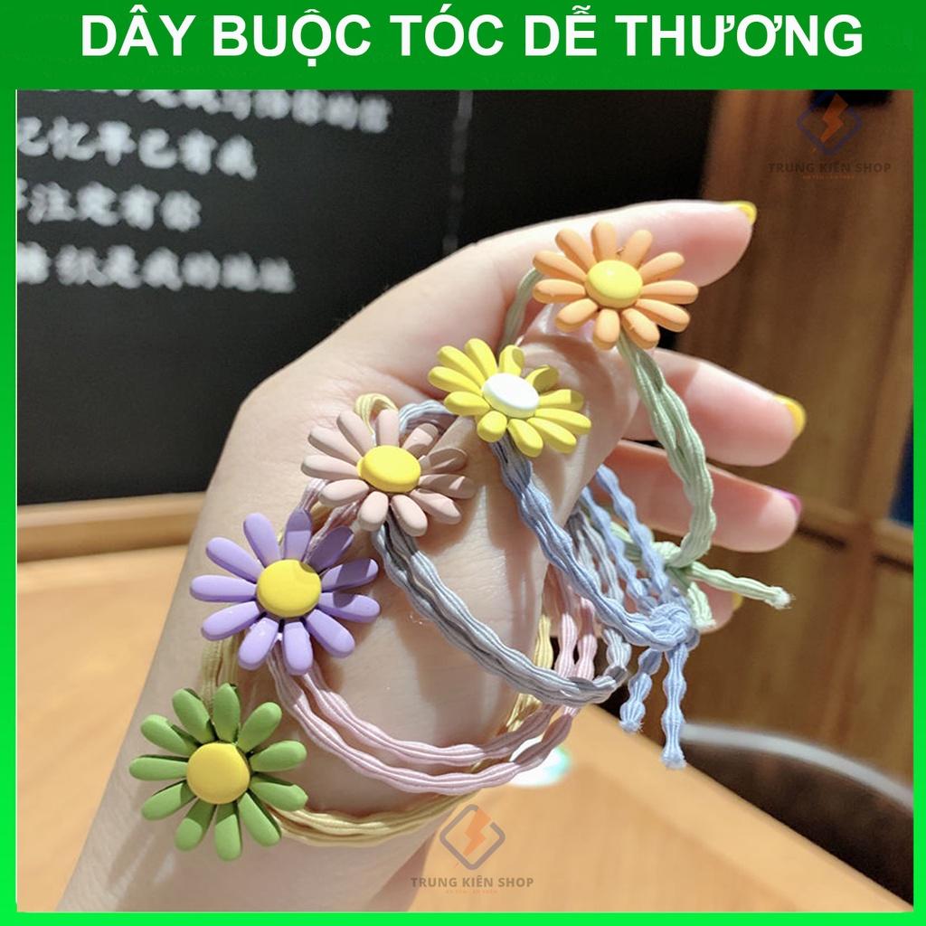 DÂY THUN CỘT TÓC BUỘC TÓC NỮ HOA CÚC ĐẸP DỄ THƯƠNG - Hàng Tặng kèm - màu ngẫu nhiên