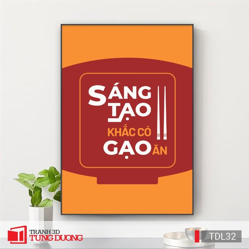 Tranh treo tường động lực văn phòng câu nói slogan truyền cảm hứng, tranh canvas trang trí DL22