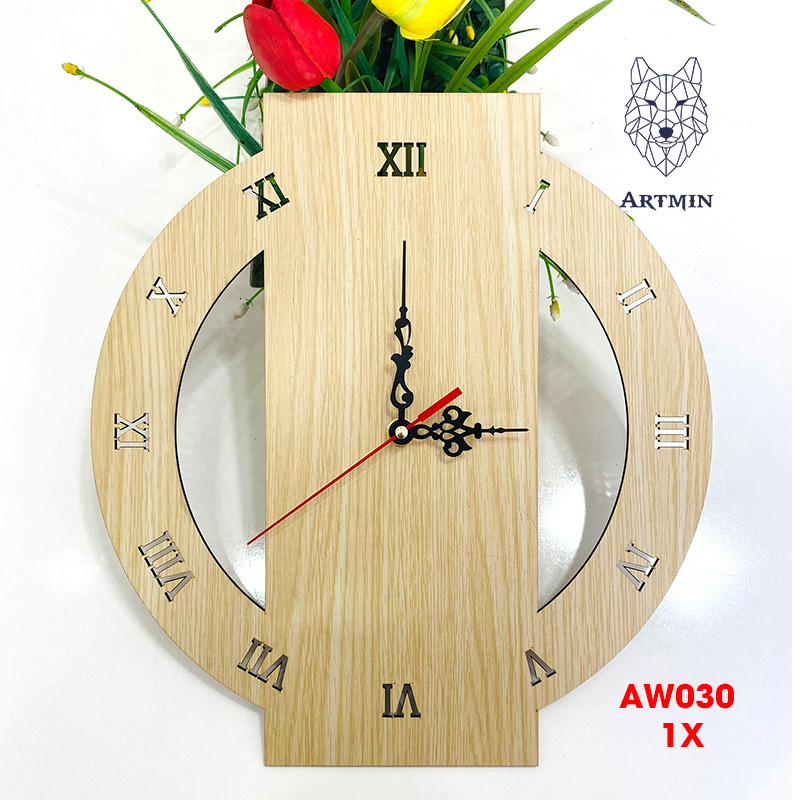 AW030 - Đồng Hồ Gỗ Decor Trang Trí Nhà Cửa – Đồng Hồ Treo Tường Được Yêu Thích