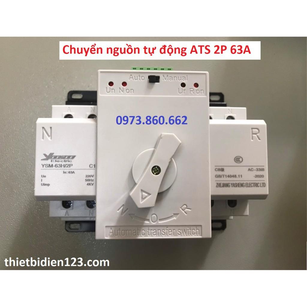 Chuyển nguồn tự động ATS 2P 63A - Dùng cho điện sinh hoạt nhà dân hộ gia đình