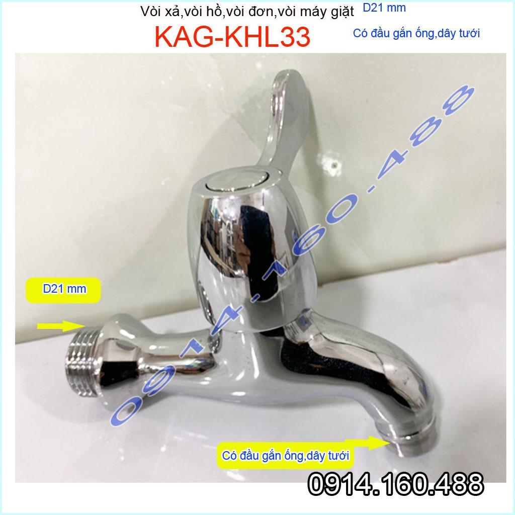 Vòi lạnh gắn tường KAG-KHL33, vòi hồ xả xô, vòi xả máy giặt xả nước mạnh sử dụng tốt