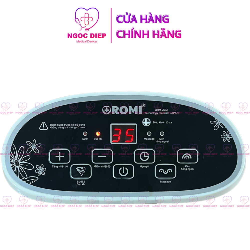 Máy ngâm chân massage cao cấp OROMI ORM-267A - Bồn mát xa chân - Tự động làm nóng, điều chỉnh nhiệt