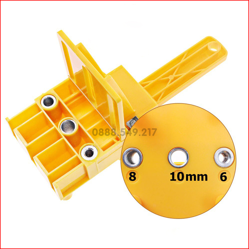 Cữ Khoan Thẳng Dụng Cụ Định Vị Khoan Lỗ Chốt Gỗ 6 8 10mm - Bộ Cữ Khoan Chốt Gỗ Chuyên Dụng