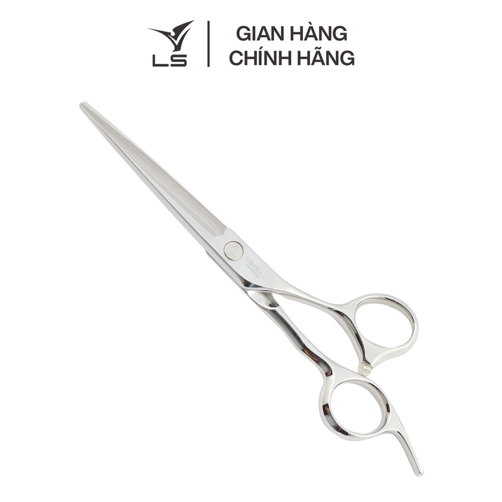 Kéo cắt tóc VLS lưỡi thẳng quai offset vênh đỡ ngón cố định CB13/6.0