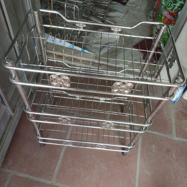 Kệ bát inox rộng 60cm có khe cài đĩa