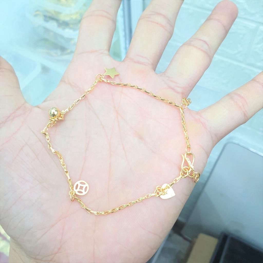 Lắc Chân Trái Tim Ngôi Sao Cao Cấp-dùng lâu dài tắm rửa thoải mái không phai màu
