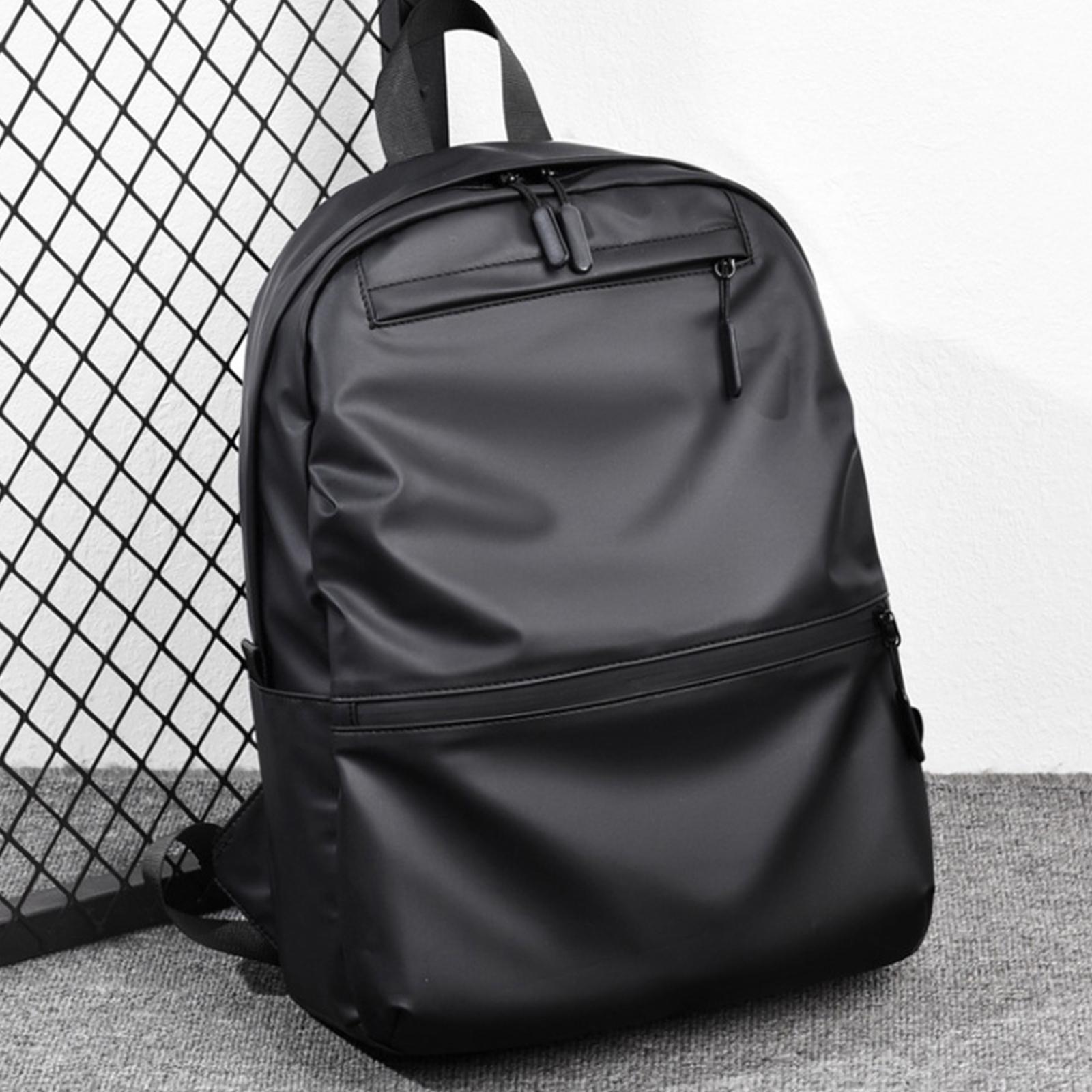 Rucksack Male Portable Large Waterproof Laptop Backpack for Hiking Office Black