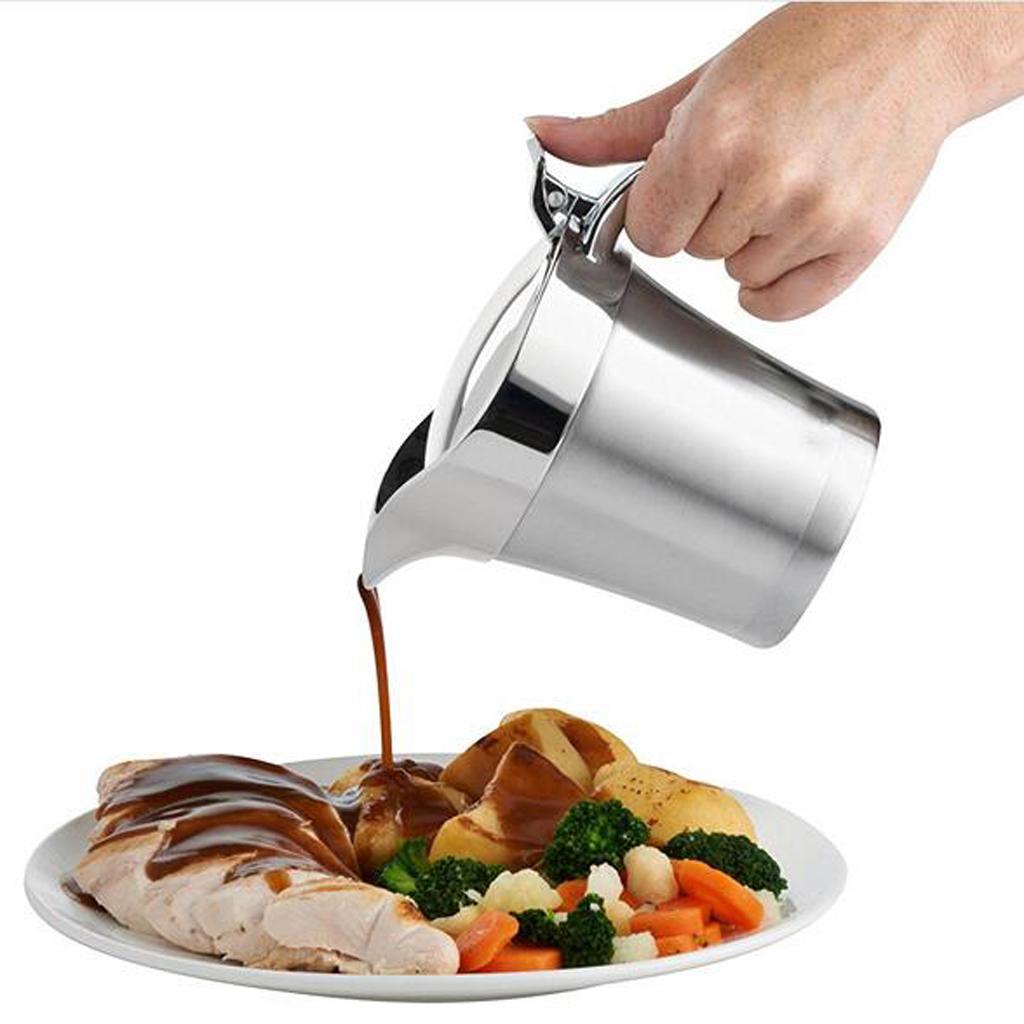 Insulated Gravy Boat Thermal Vacuum Sauce Serving Jug with Thermal Jug 2L