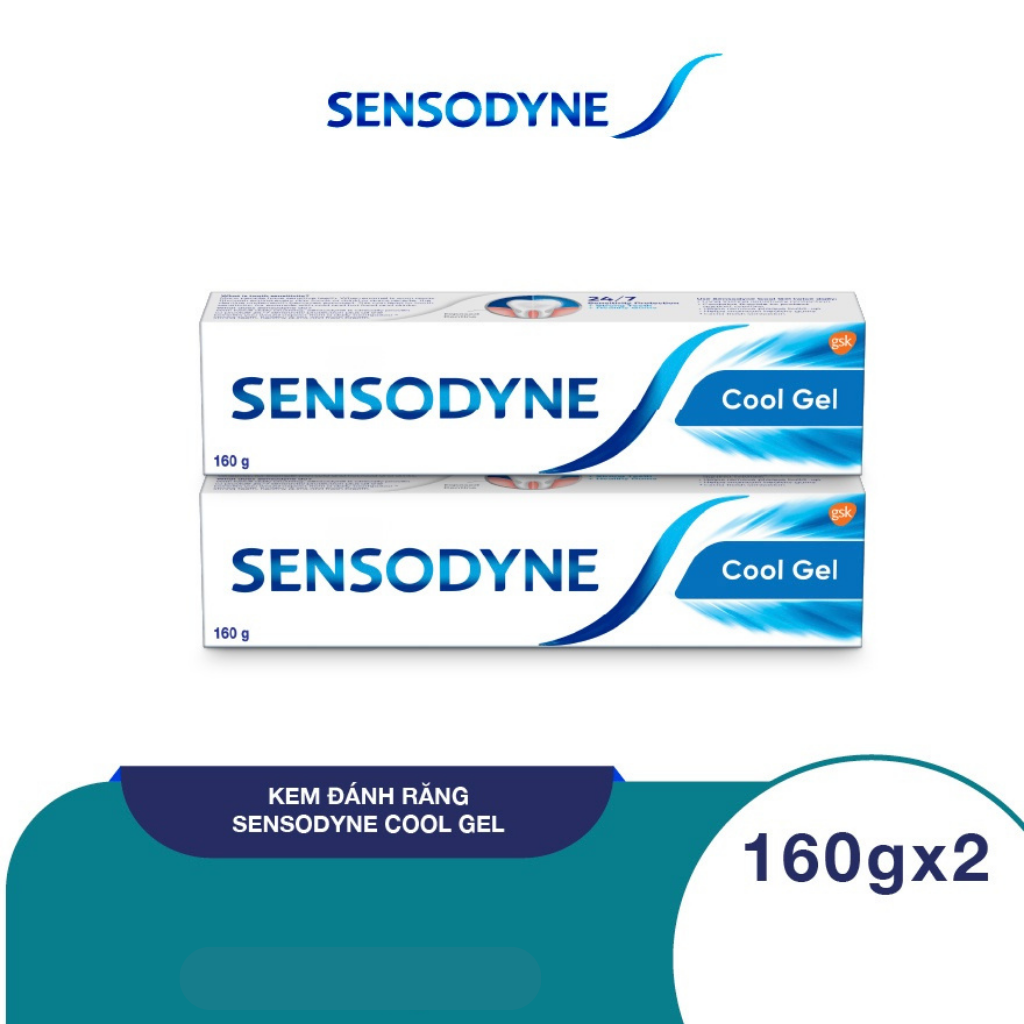 [Bộ 2] Kem Đánh Răng Sensodyne Cool Gel 160g/tuýp