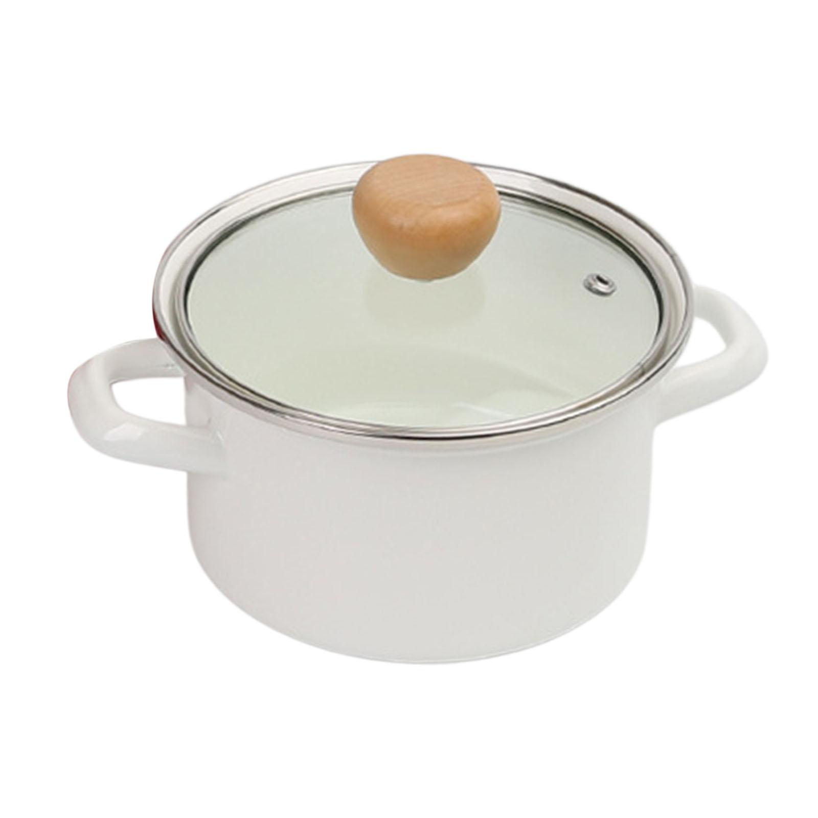 Enamel Saucepan Nonstick Pasta Pot Milk Pan Kitchen Cookware for Soup Milk