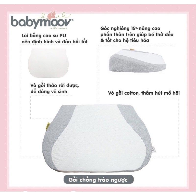 Gối Chống Trào Ngược Cho Bé BabyMoov Giảm Nôn Trớ Hiệu Quả