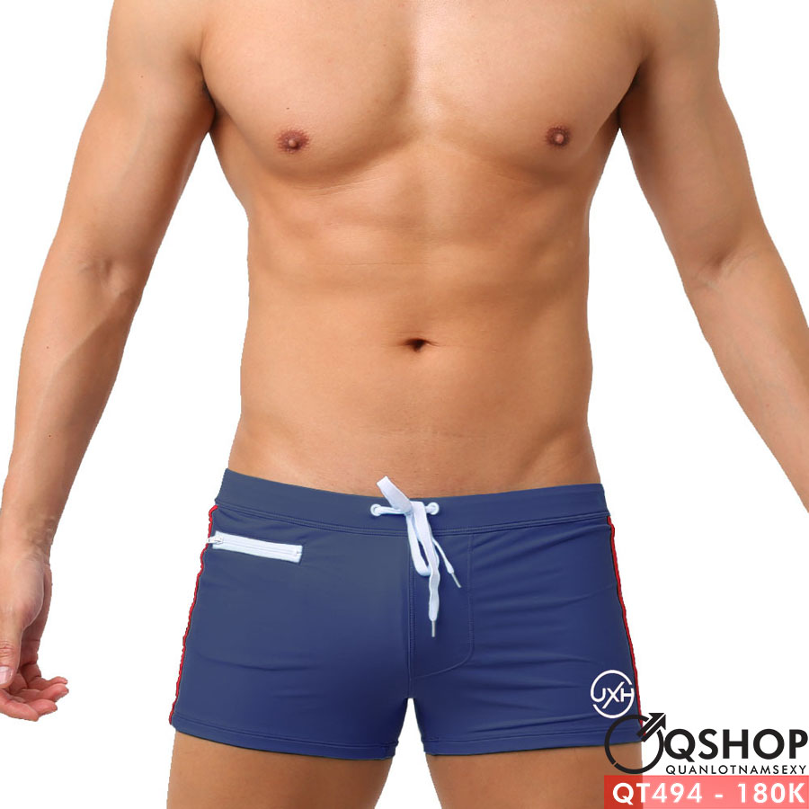 Quần bơi boxer nam thun poly co giãn tốt QSHOP QT494