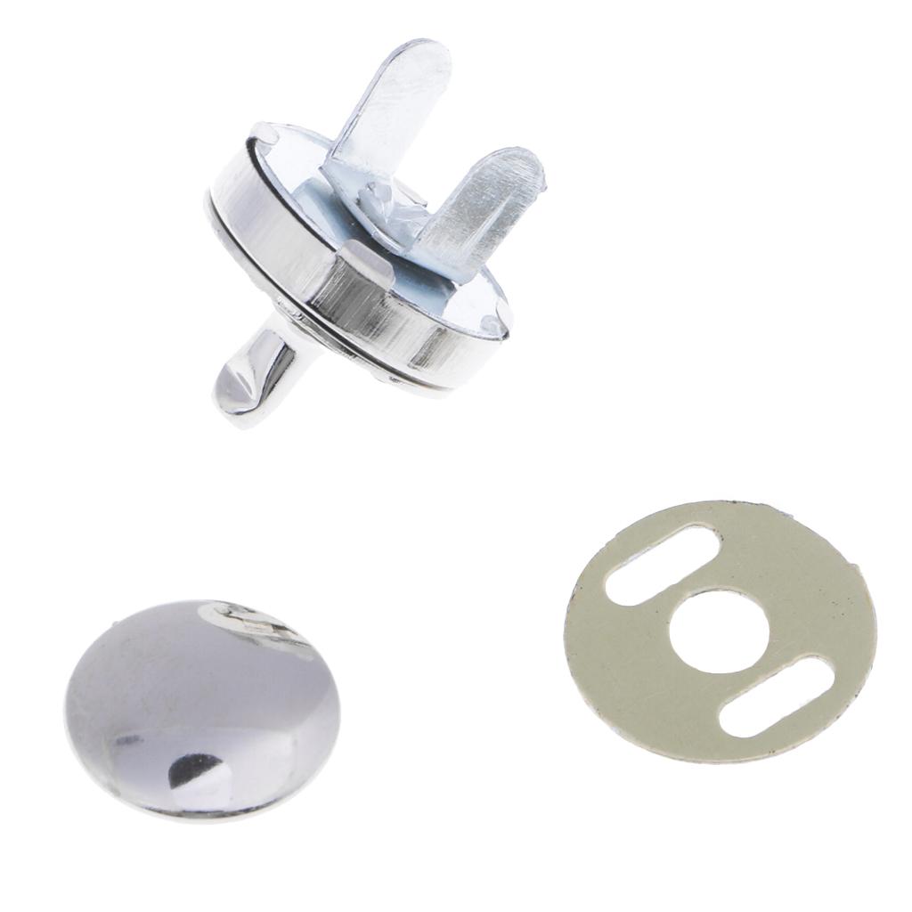 20 Bộ 14 Mm Bạc & Vàng Từ Nút Khóa Ốp Cho May Vá, Thêu Sò Ví, Túi Xách quần Áo Trang Trí